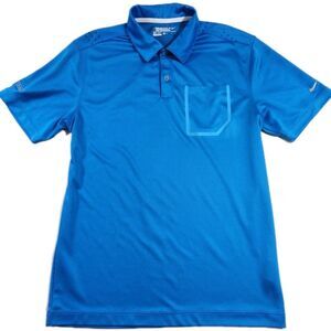 Nike Golf Mens M Blue Short Sleeve Polo Presbyterian Embroidered DRI-FIT
